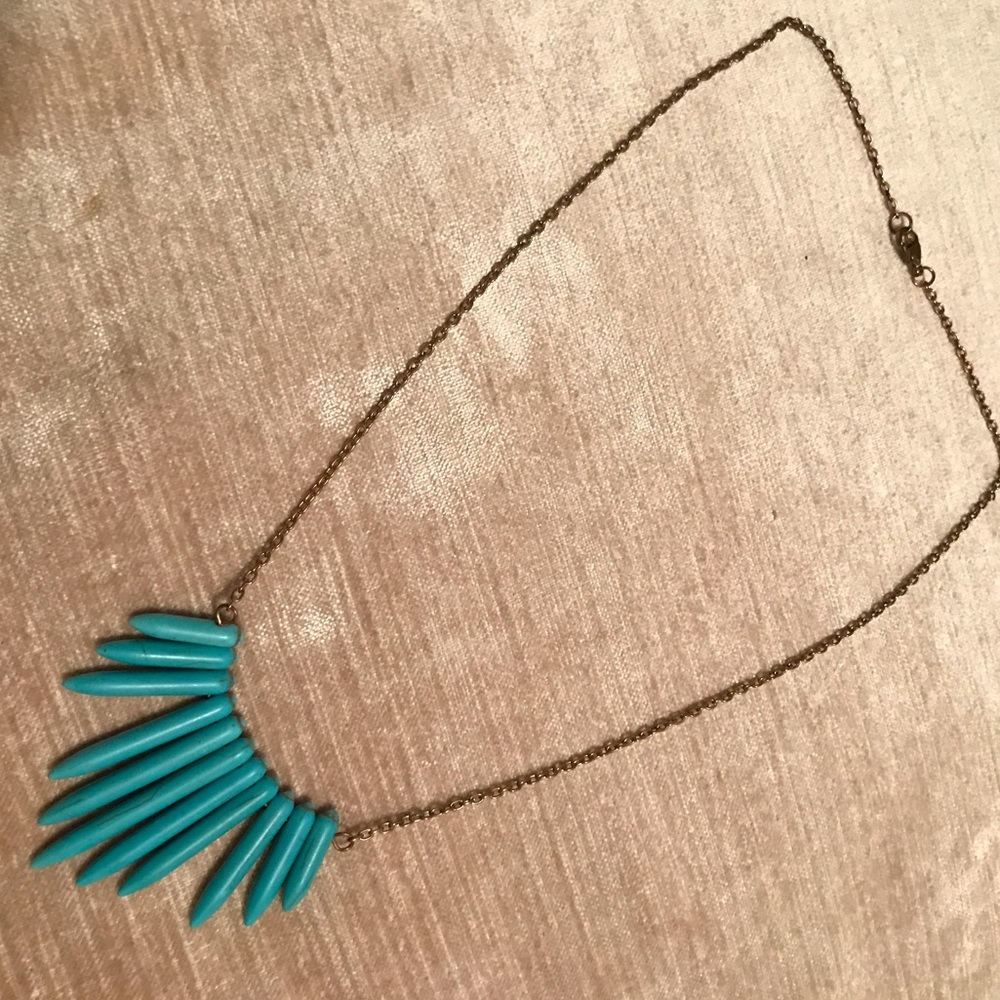 Turquoise spike necklace